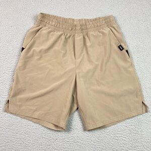 UNRL Athletic Shorts Men's Size M Beige Gym Workout Stretch 8" Inseam Medium *